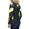 Dainese RACING 4 dámská sportovní kožená bunda černá/fluo-žlutá vel.38